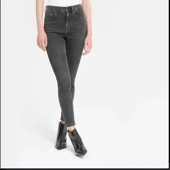 Everlane Washed Black High-Rise Skinny Jeans - Size 27 - Picture 2 of 5
